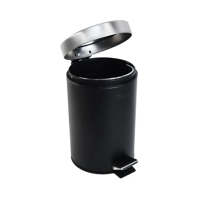 Gambar Krisbow Tempat Sampah Pedal Stainless Steel Round 3 Liter V1 - Hitam