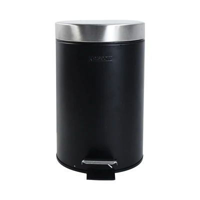 Gambar Krisbow Tempat Sampah Pedal Stainless Steel Round 3 Liter V1 - Hitam