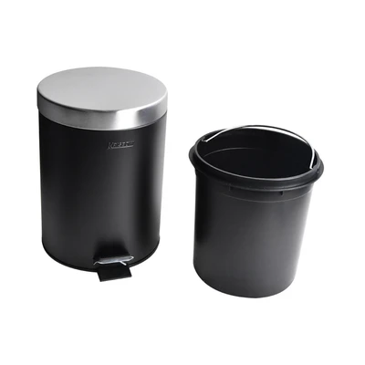 Gambar Krisbow 5 Ltr Tempat Sampah Softclose Round - Hitam