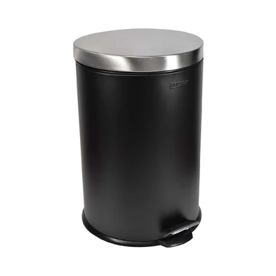 Gambar Krisbow Tempat Sampah Pedal Stainless Steel Round 20 Liter V1 - Hitam