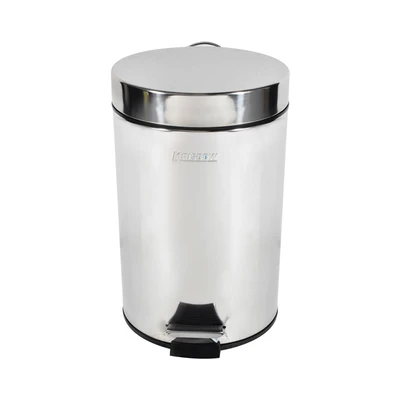 Gambar Krisbow Tempat Sampah Pedal Stainless Steel Round 3 Liter - Silver Mirror