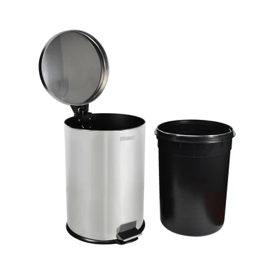 Gambar Krisbow Tempat Sampah Pedal Stainless Steel Round 3 Liter - Silver Mirror
