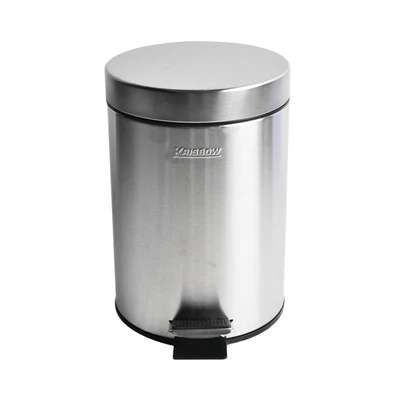 Gambar Krisbow Tempat Sampah Pedal Stainless Steel Round 5 Liter - Silver Satin
