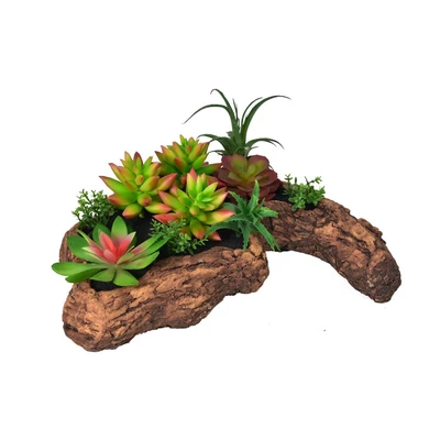 Gambar Arthome Tanaman Artifisial Succulent Sedum Dengan Pot Ashtray 33xx21x16 cm - Mix