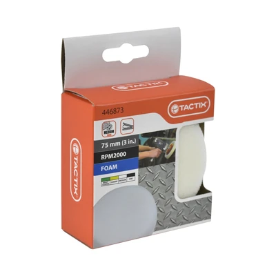 Gambar Tactix 7.5 cm Pad Busa Mesin Poles Dengan Velcro Medium Grit