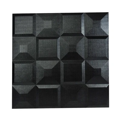 Gambar Arthome Wallpaper 3D Soft Leather Matrix  - Hitam