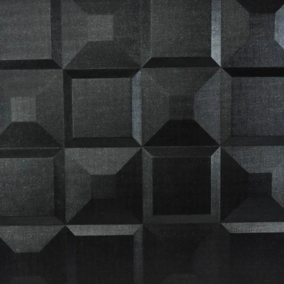 Gambar Arthome Wallpaper 3D Soft Leather Matrix  - Hitam