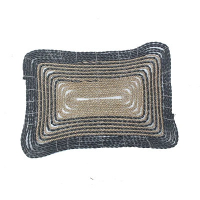 Gambar Pendopo Tatakan Piring Pelepah Pisang Rectangle 25X30 cm - Mix