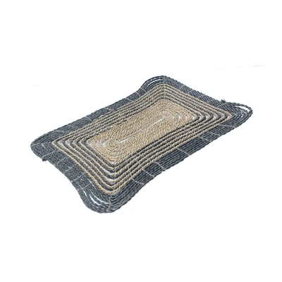 Gambar Pendopo Tatakan Piring Pelepah Pisang Rectangle 25X30 cm - Mix