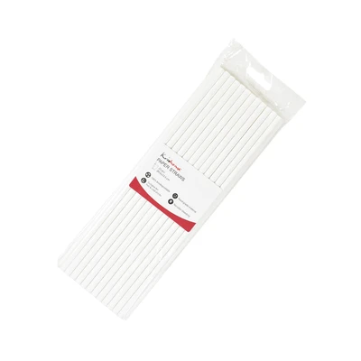 Gambar Krishome Sedotan Kertas 0.6 cm Set 25 Pcs - Putih