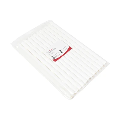 Gambar Krishome Sedotan Kertas 1.2 cm Set 25 Pcs - Putih