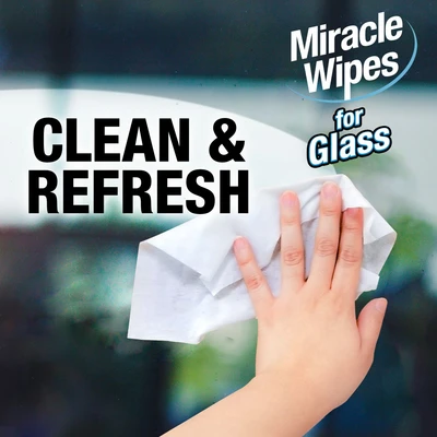 Gambar Miracle Wipes Lap Pembersih Kaca 30 Pcs