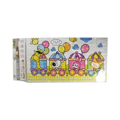 Gambar Wallbrick Wallpaper 3D Motif Kereta 70x77 cm Set 4 pcs