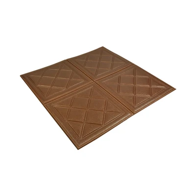 Gambar Wallbrick Wallpaper 3D Soft Leather 60x60 cm P7 - Cokelat