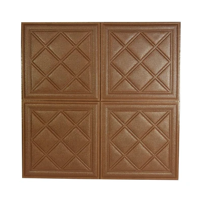 Gambar Wallbrick Wallpaper 3D Soft Leather 60x60 cm P7 - Cokelat