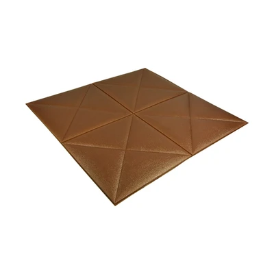 Gambar Wallbrick Wallpaper 3D Soft Leather 60x60 cm P9 - Cokelat