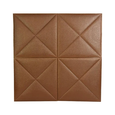 Gambar Wallbrick Wallpaper 3D Soft Leather 60x60 cm P9 - Cokelat