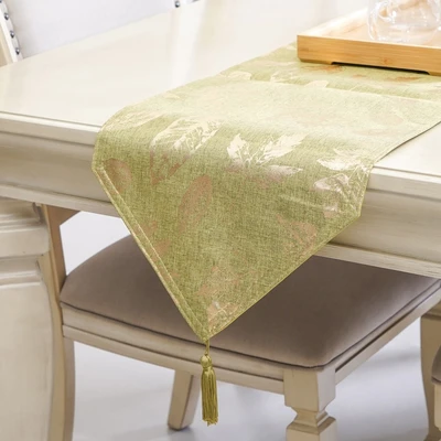 Gambar Informa Table Runner Polyester Foil Print 33x180 cm - Hijau
