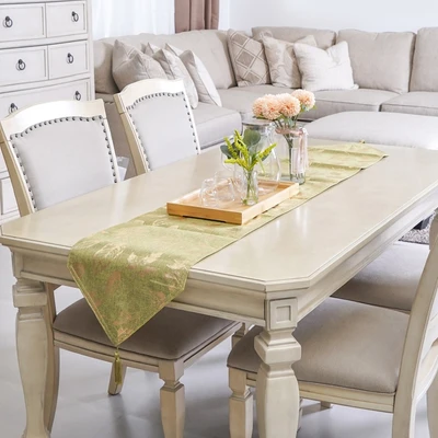 Gambar Informa Table Runner Polyester Foil Print 33x180 cm - Hijau