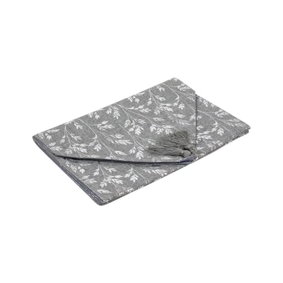 Gambar Informa Table Runner Polyester Foil Print 90 33x180 cm - Abu-Abu