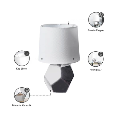 Gambar Informa Chiyo Lampu Meja E27 - Silver