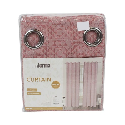 Gambar Informa Gorden Set 2 Pcs Jacquard A7-rr 140x250 Cm - Pink