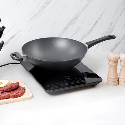Gambar Scanpan Classic Wajan Wok Aluminium 32 cm - Hitam