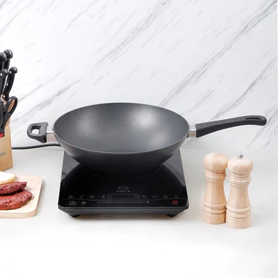 Gambar Scanpan Classic Wajan Wok Aluminium 32 cm - Hitam