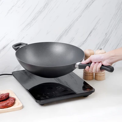 Gambar Scanpan Classic Wajan Wok Aluminium 32 cm - Hitam