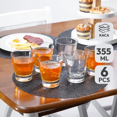 Gambar Libbey Gelas Old Fashioned Kaca 355 ml Set 6 pcs Transparan