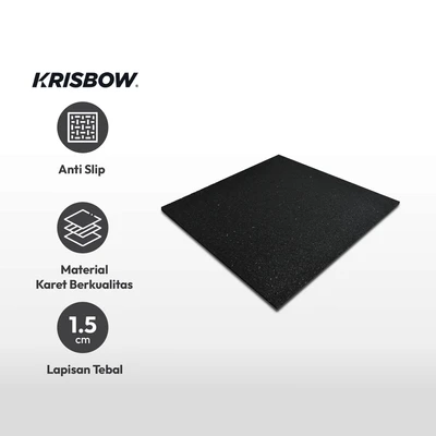 Gambar Krisbow 50x50 Cm Karpet Karet Gym - Hitam