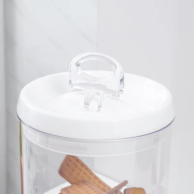 Gambar Felli Stoples Plastik Flip Tite Round 4.2 Liter Transparan - Putih