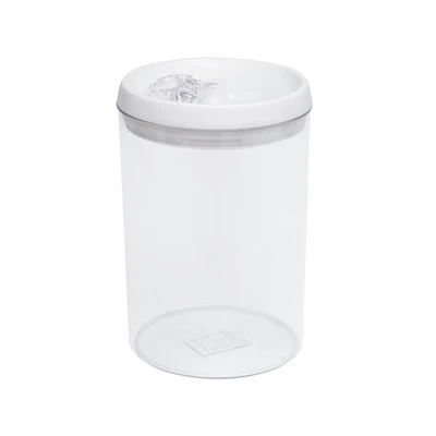 Gambar Felli Stoples Plastik Flip Tite Round 4.2 Liter Transparan - Putih