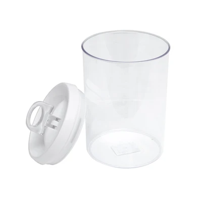 Gambar Felli Stoples Plastik Flip Tite Round 4.2 Liter Transparan - Putih