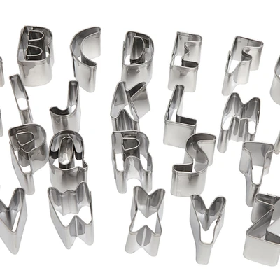 Gambar Wiltshire Cetakan Kue Stainless Steel Bentuk Huruf Set 26 pcs - Silver