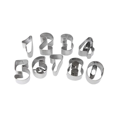Gambar Wiltshire Cetakan Kue Stainless Steel Bentuk Angka Set 9 pcs - Silver
