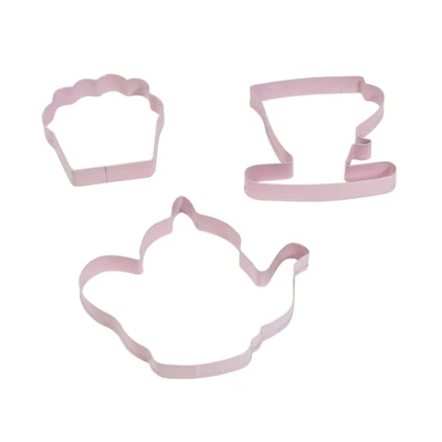 Gambar Wiltshire Cetakan Kue Stainless Steel Color Cookie Set 3 pcs - Pink