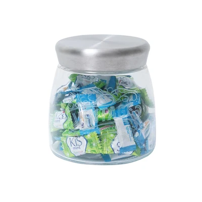 Gambar Cerve Stoples Vintage Kaca 1 Liter Transparan - Silver