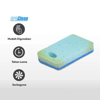 Gambar Proclean Set 3 Pcs Spons Scrubber Handy - Biru