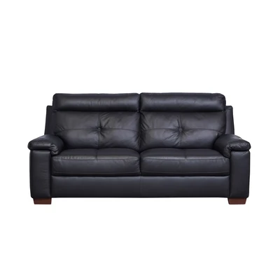 Gambar M & D Neo Treviso Sofa Kulit 3 Seater - Hitam