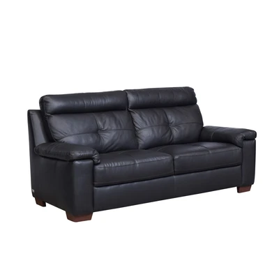 Gambar M & D Neo Treviso Sofa Kulit 3 Seater - Hitam