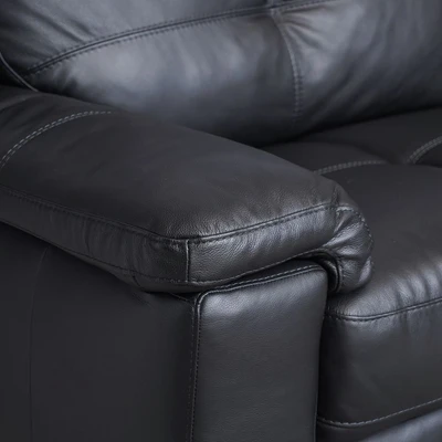 Gambar M & D Neo Treviso Sofa Kulit 3 Seater - Hitam