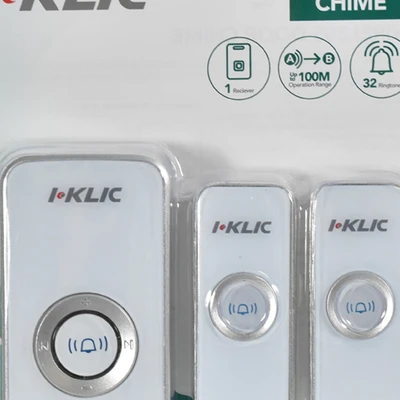 Gambar I-klic Bel Pintu Nirkabel 2 Transmitter Plug 2-688