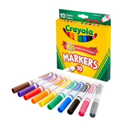 Gambar Crayola Spidol 10ct Classic Colors 587722