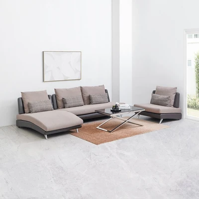 Gambar Informa Neo Sabrina Sofa L Sectional Fabric Kiri - Cokelat