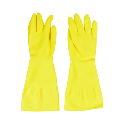 Gambar Duraglove Sarung Tangan Panjang Latex Butterfly Ukuran S Kuning