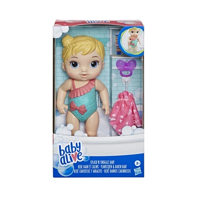 Gambar Baby Alive Boneka Bayi Splash And Snuggle Blonde E8721