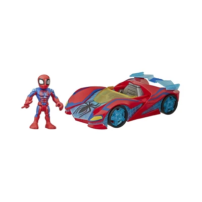 Gambar Spiderman Set Action Figure Superhero Advanture Web Racer