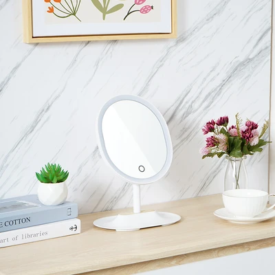 Gambar Informa Cermin Meja Rias LED 5x Magnifying Besi 21x14x30.7 cm - Putih