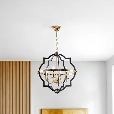 Gambar Eglare Chara Lampu Gantung Hias 4L - Hitam/Gold